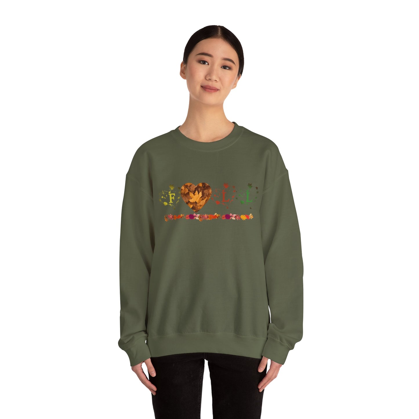 Unisex Heavy Blend™ Crewneck Sweatshirt - Fall Leaves