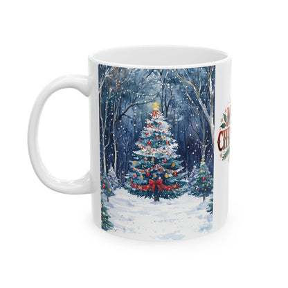 Merry Christmas Ceramic Mug, (11oz, 15oz)