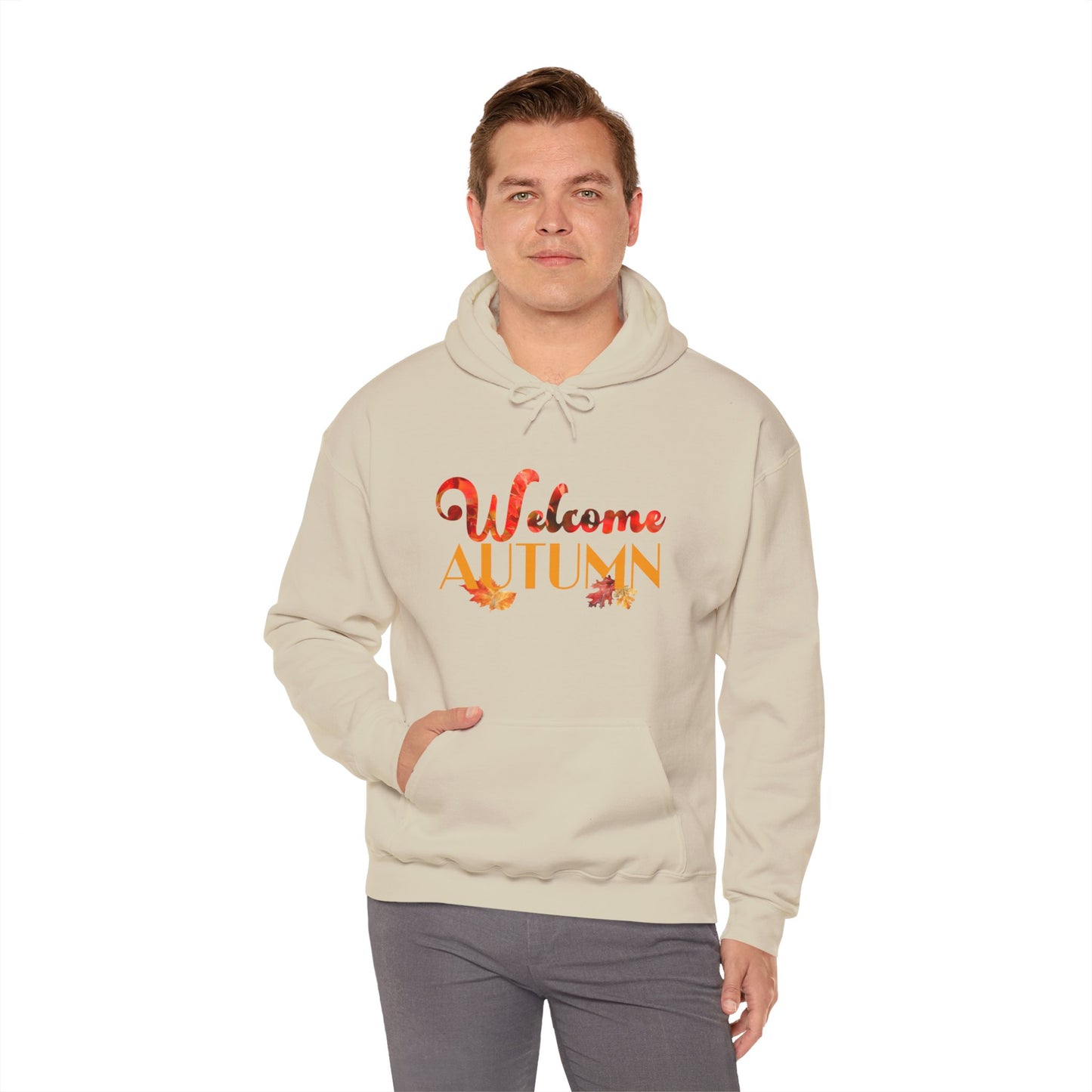 Welcome Autumn Leaves - Unisex Heavy Blend™ Hooded Sweatshirt