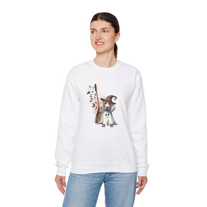 Unisex Heavy Blend™ Crewneck Sweatshirt - Weimaraner Witch Puppy