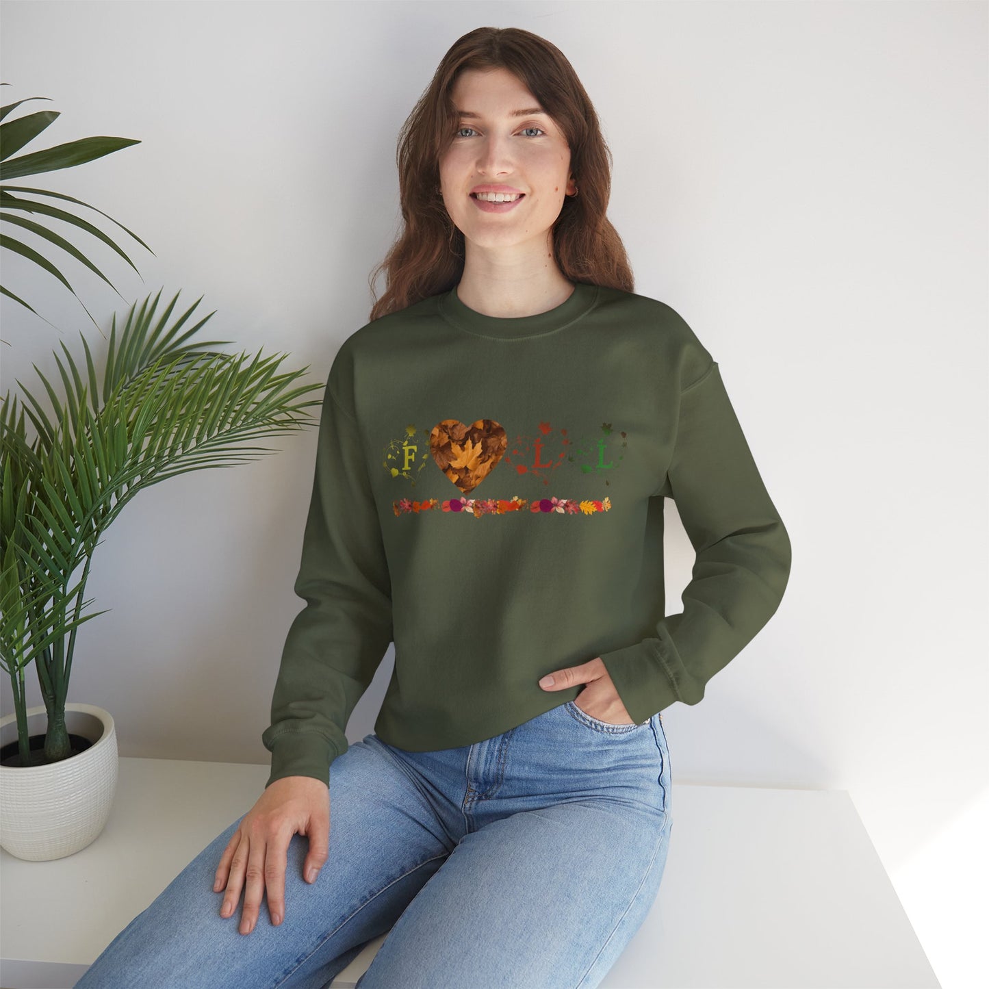 Unisex Heavy Blend™ Crewneck Sweatshirt - Fall Leaves