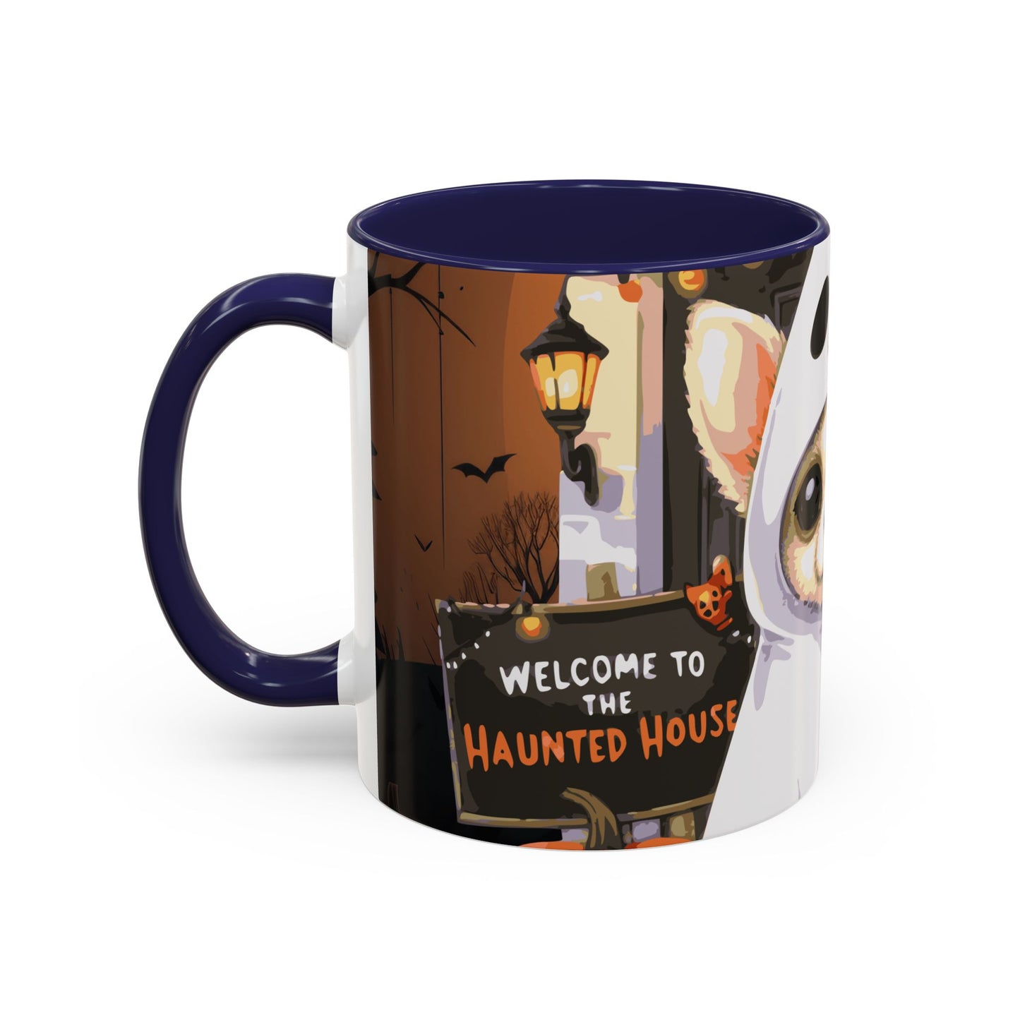 Halloween Accent Coffee Mug (11 oz) Chihuahua Ghost Puppy