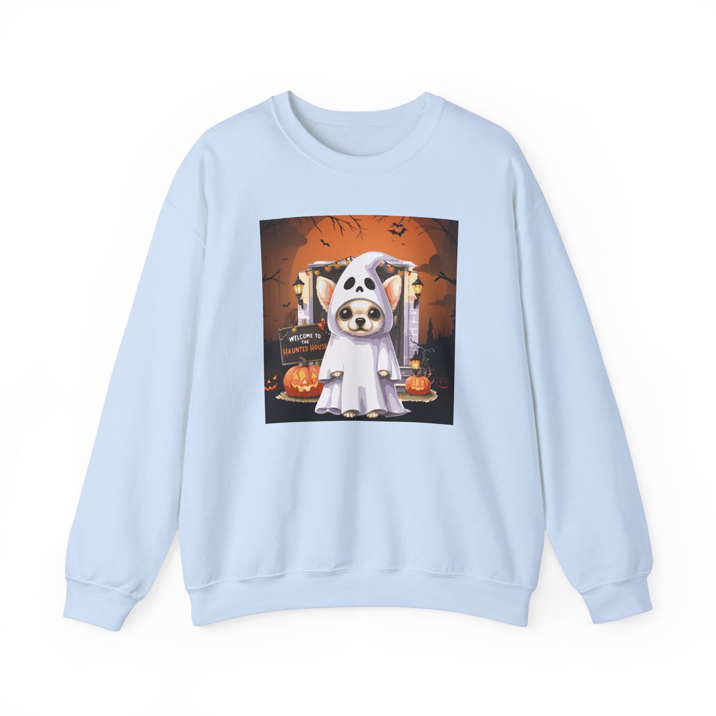 Unisex Heavy Blend™ Crewneck Sweatshirt - Chihuahua Ghost Puppy