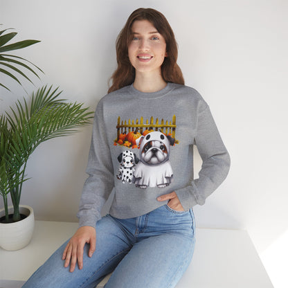 Unisex Heavy Blend™ Crewneck Sweatshirt - Bull Dog and Dalmatian Puppies