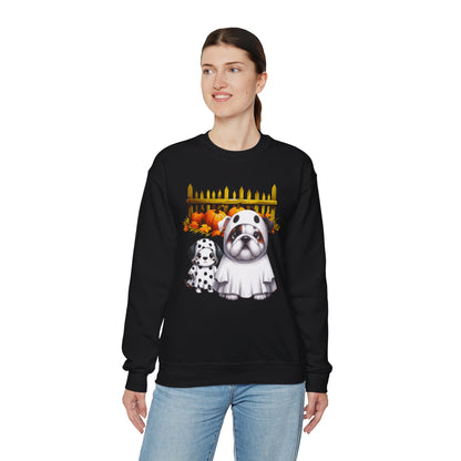 Unisex Heavy Blend™ Crewneck Sweatshirt - Bull Dog and Dalmatian Puppies