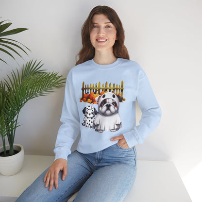 Unisex Heavy Blend™ Crewneck Sweatshirt - Bull Dog and Dalmatian Puppies