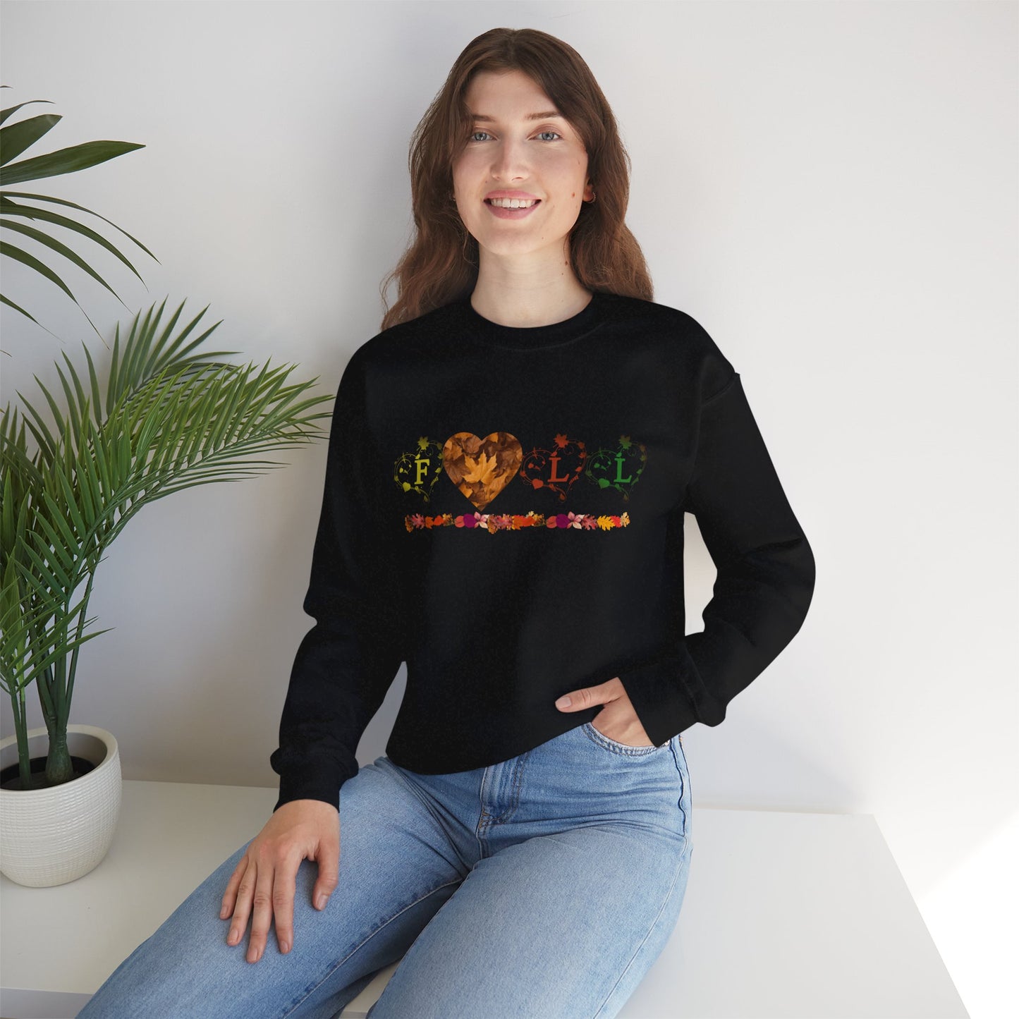 Unisex Heavy Blend™ Crewneck Sweatshirt - Fall Leaves