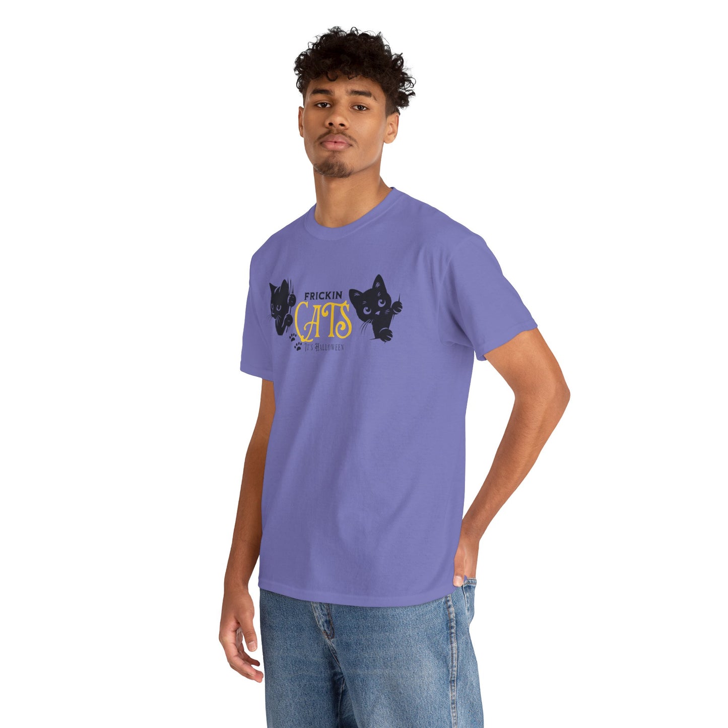 Unisex Heavy Cotton Tee - Frickin Cats