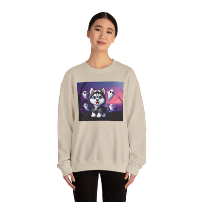 Unisex Heavy Blend™ Crewneck Sweatshirt Husky Ghost Punisher