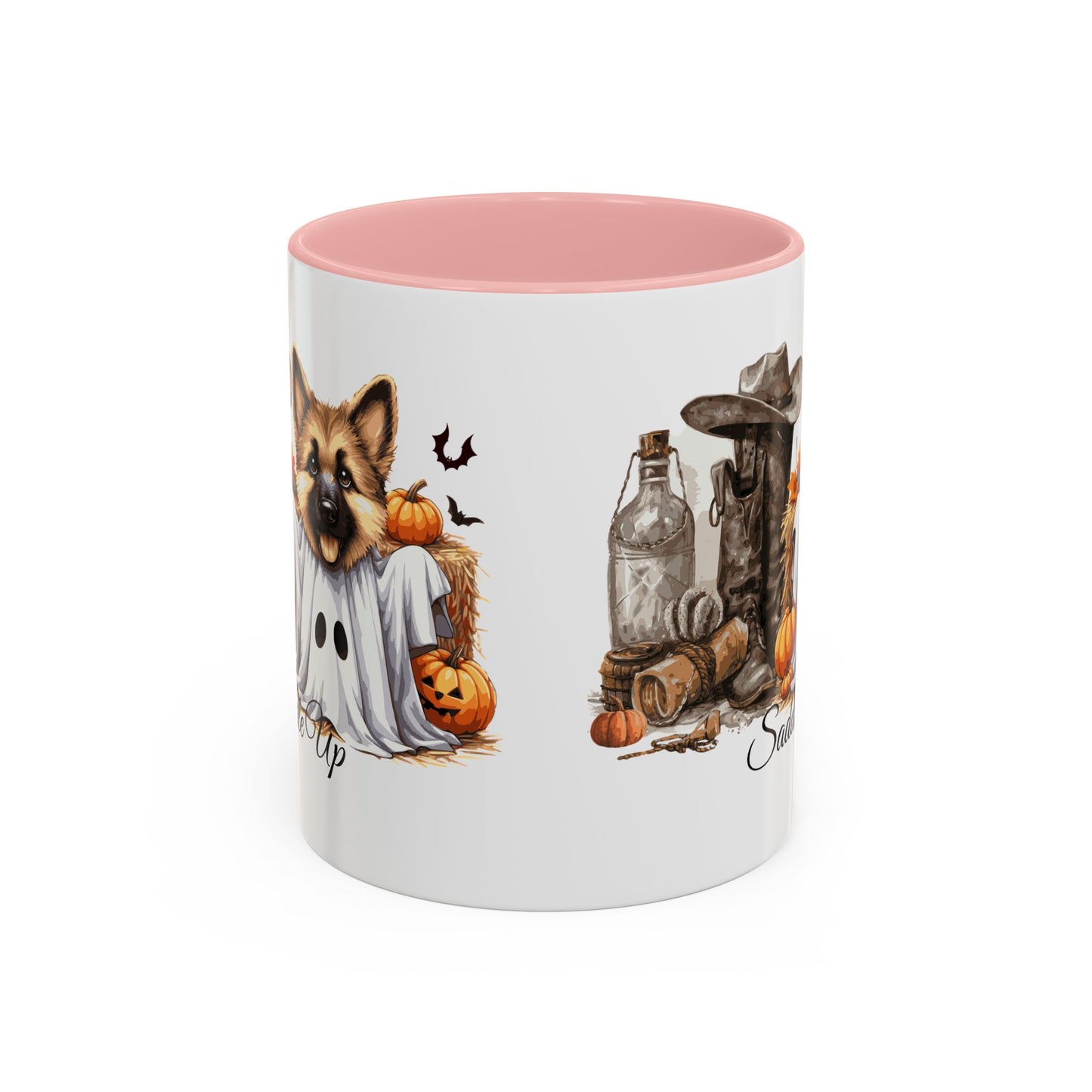 Coffee Mug - Adorable Germany Shepherd Puppy Cowgirl Halloween Design