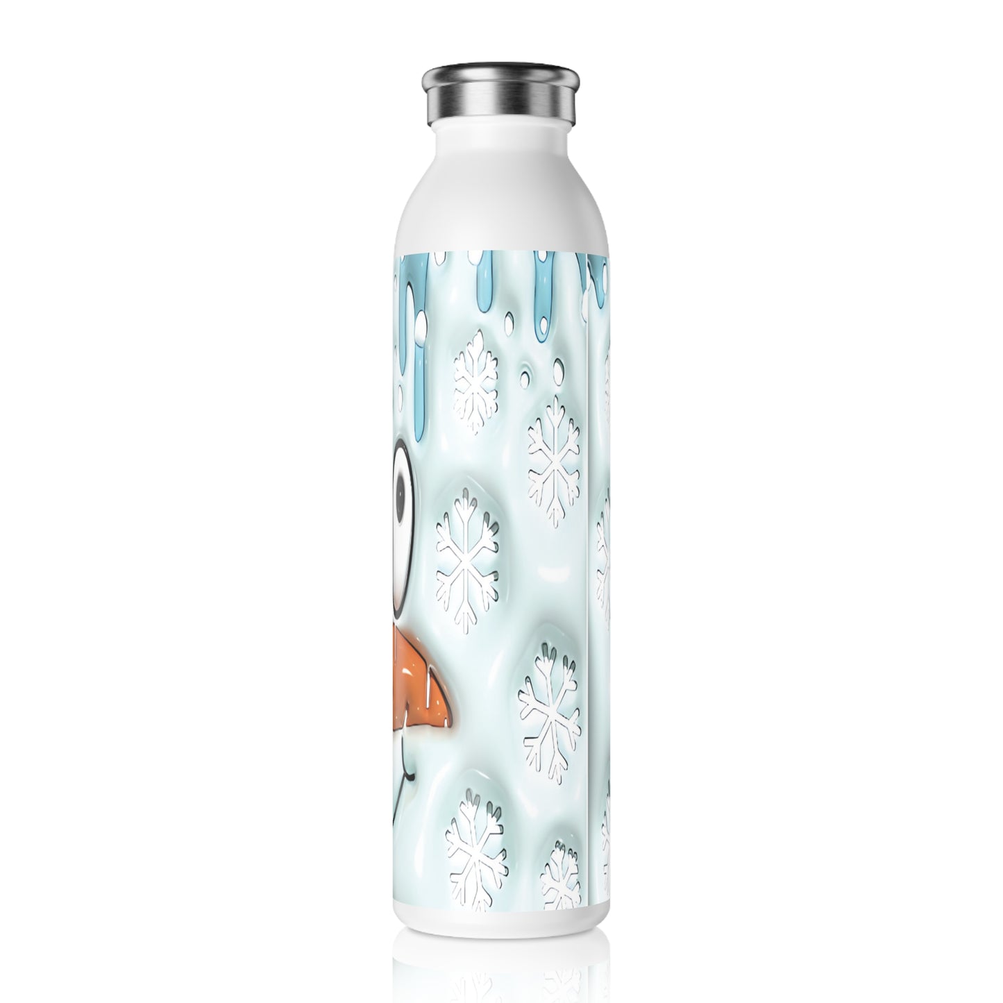 Melting Snowman Slim Water Bottle