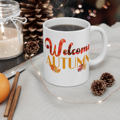 Welcome Autumn Leaves - Mug 11oz