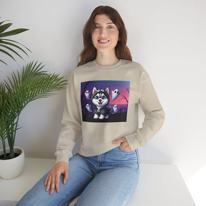 Unisex Heavy Blend™ Crewneck Sweatshirt Husky Ghost Punisher