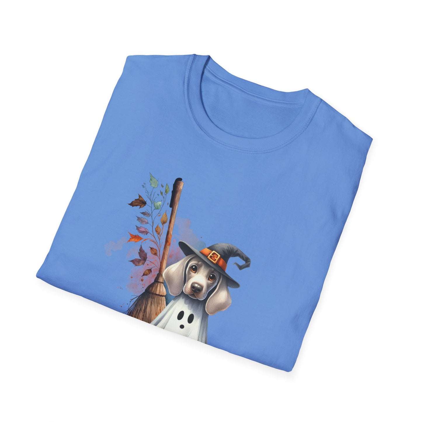 Unisex Softstyle T-Shirt - Adorable Weimaraner Witch Puppy