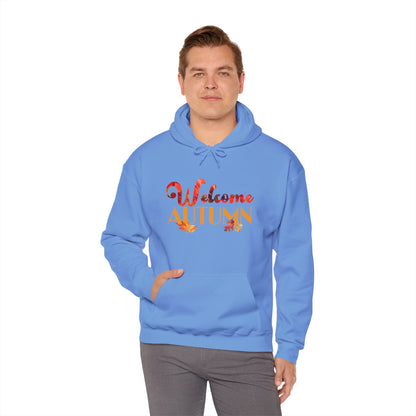 Welcome Autumn Leaves - Unisex Heavy Blend™ Hooded Sweatshirt