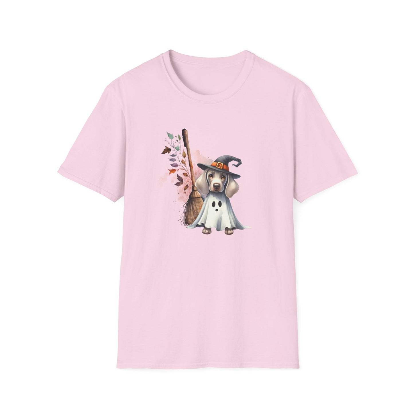 Unisex Softstyle T-Shirt - Adorable Weimaraner Witch Puppy