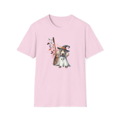 Unisex Softstyle T-Shirt - Adorable Weimaraner Witch Puppy