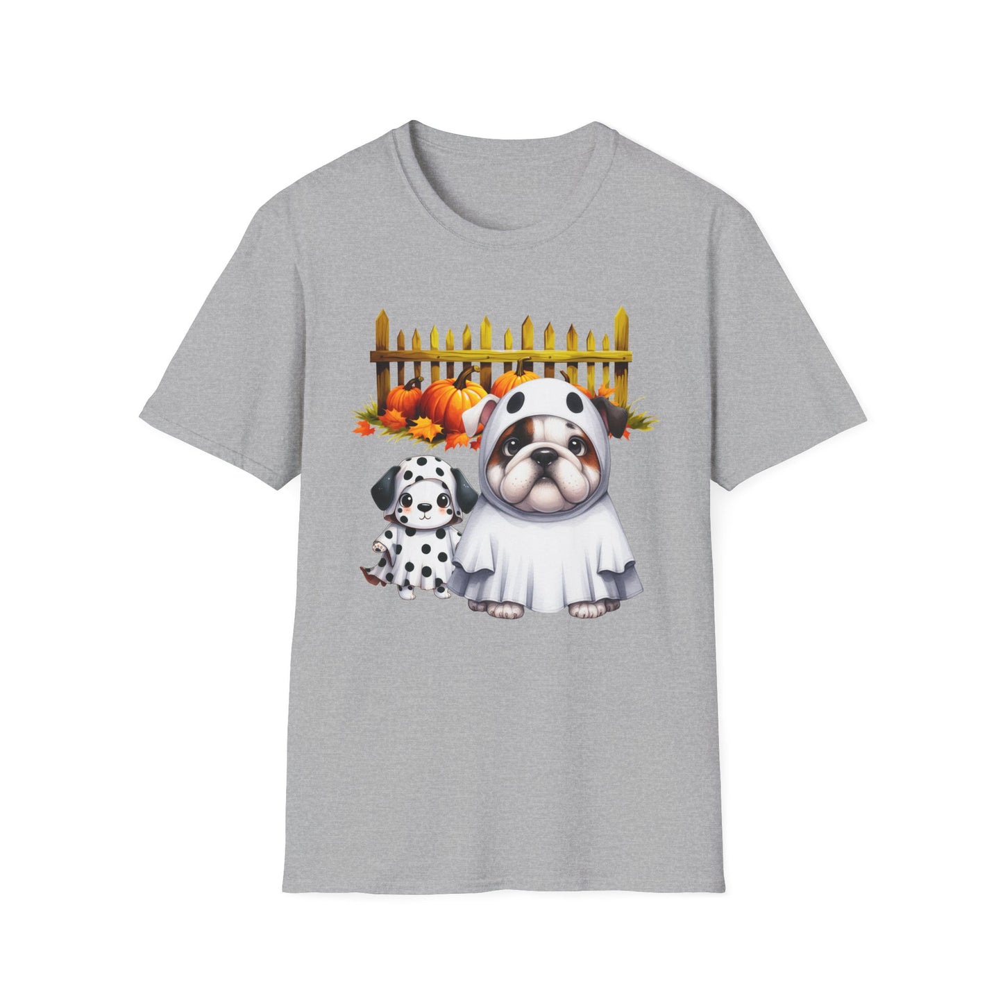 Unisex Softstyle T-Shirt - Bull Dog and Dalmatian Puppies