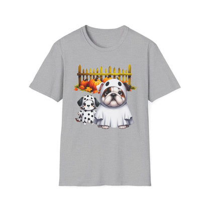 Unisex Softstyle T-Shirt - Bull Dog and Dalmatian Puppies