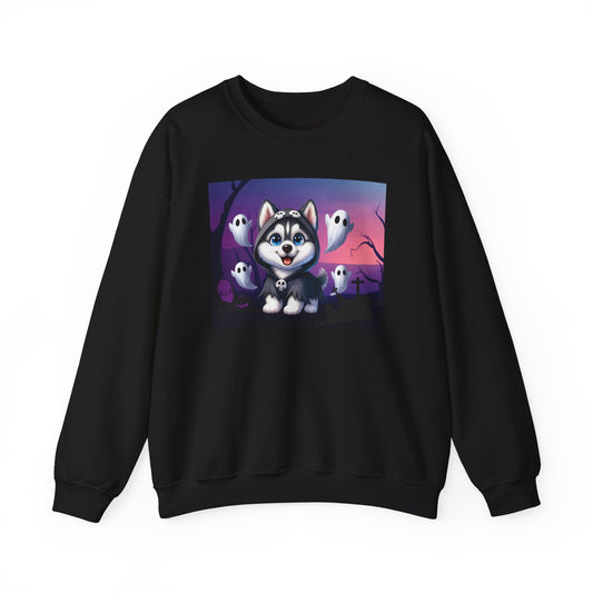 Unisex Heavy Blend™ Crewneck Sweatshirt Husky Ghost Punisher