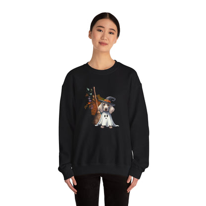 Unisex Heavy Blend™ Crewneck Sweatshirt - Weimaraner Witch Puppy