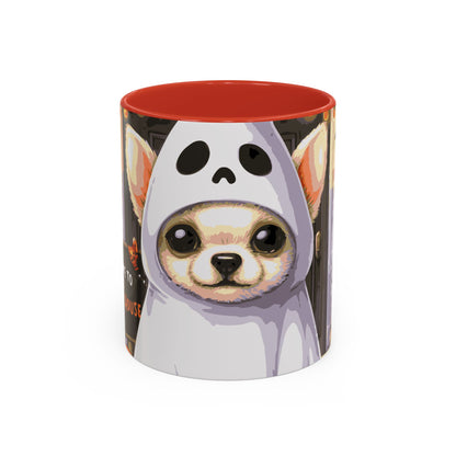 Halloween Accent Coffee Mug (11 oz) Chihuahua Ghost Puppy