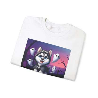 Unisex Heavy Blend™ Crewneck Sweatshirt Husky Ghost Punisher