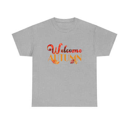 Welcome Autumn Leaves - Unisex Heavy Cotton Tee