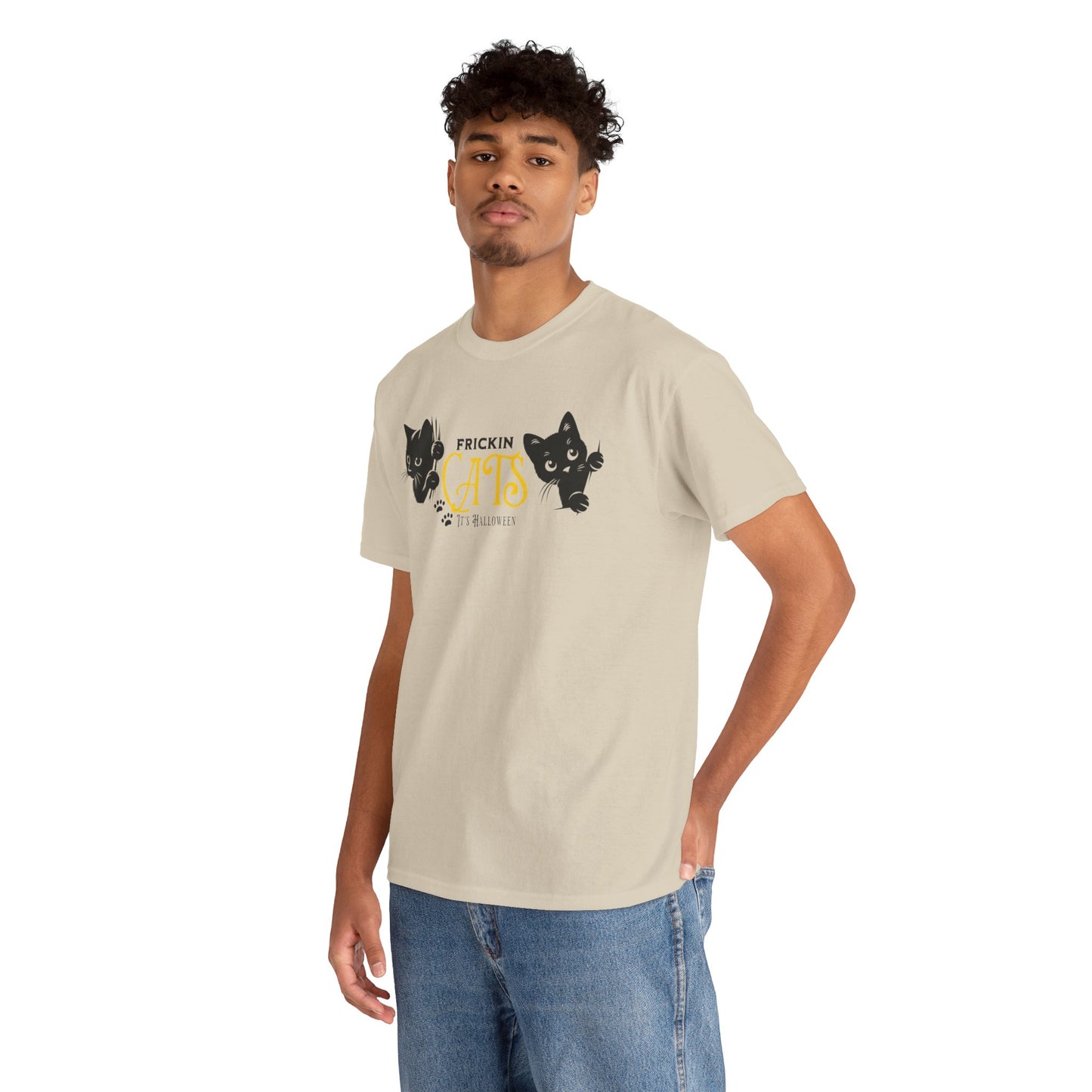 Unisex Heavy Cotton Tee - Frickin Cats