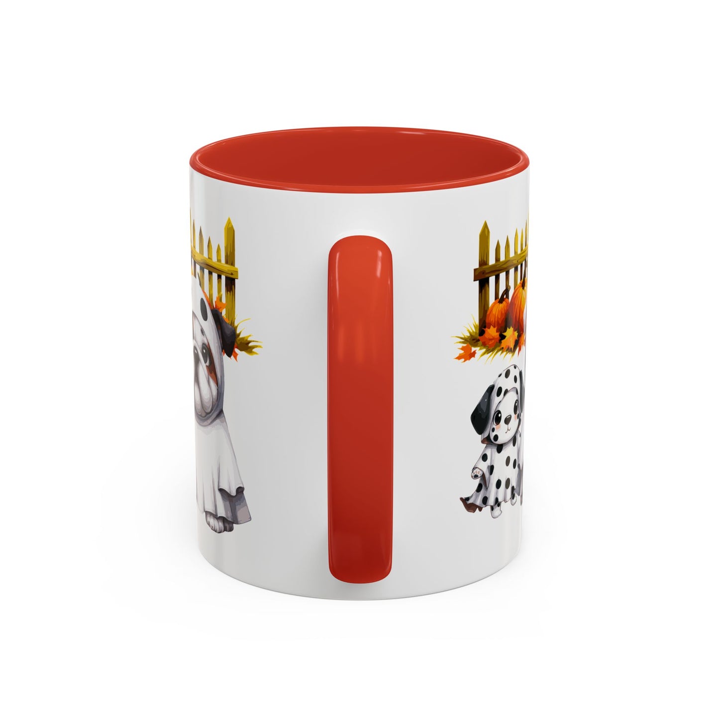 Halloween Accent Coffee Mug (11 oz) Bull Dog and Dalmatian Puppies