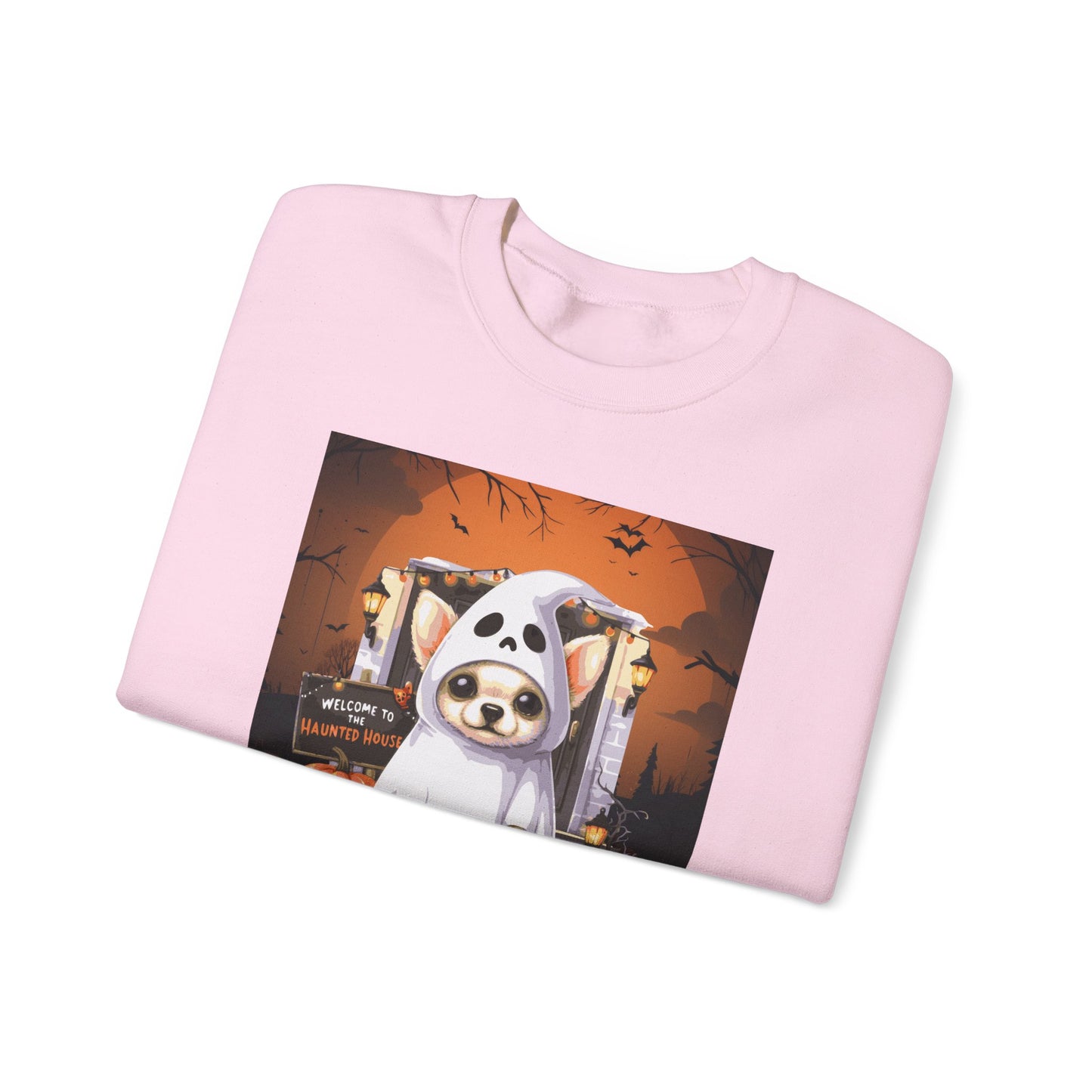 Unisex Heavy Blend™ Crewneck Sweatshirt - Chihuahua Ghost Puppy