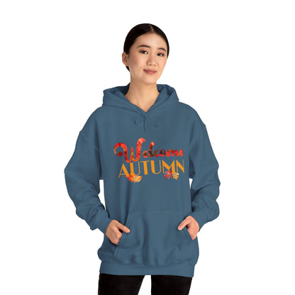 Welcome Autumn Leaves - Unisex Heavy Blend™ Hooded Sweatshirt