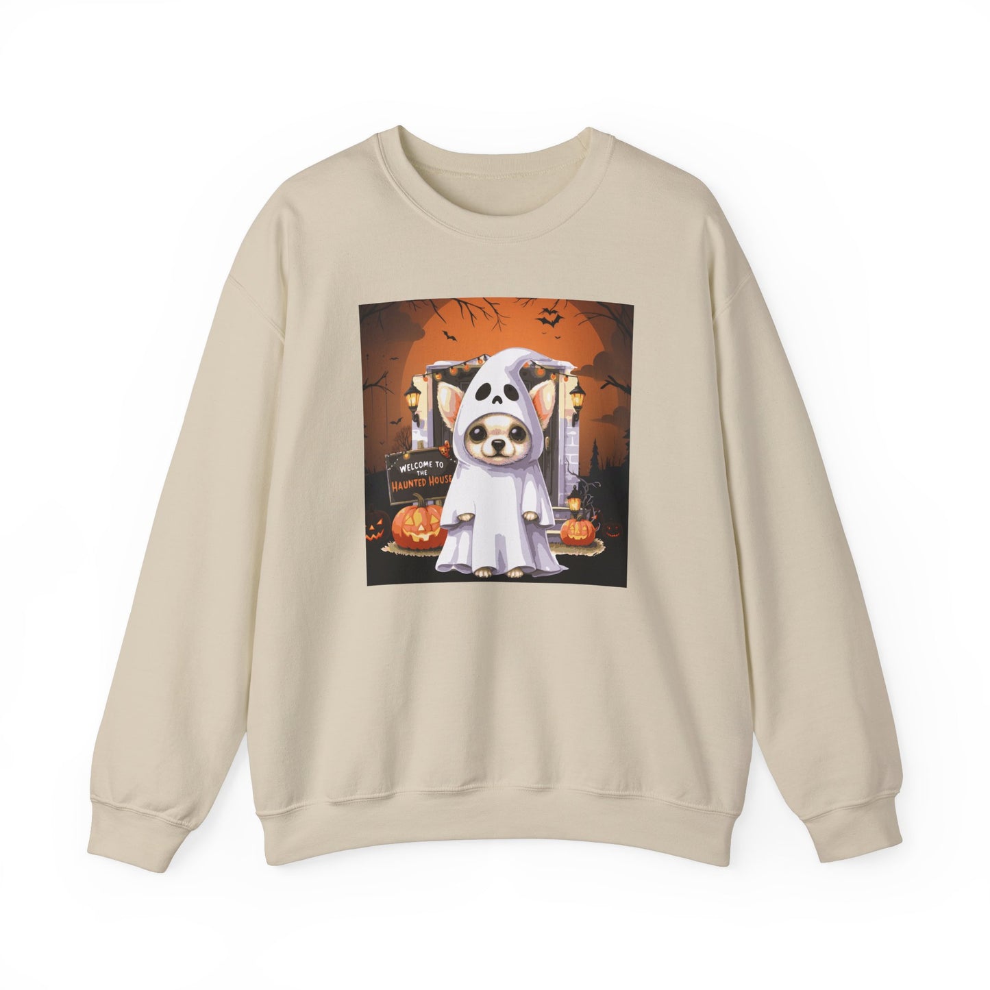 Unisex Heavy Blend™ Crewneck Sweatshirt - Chihuahua Ghost Puppy