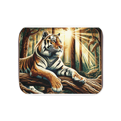 Bengal Tiger Sherpa Blanket, Two Colors for Reverse Side