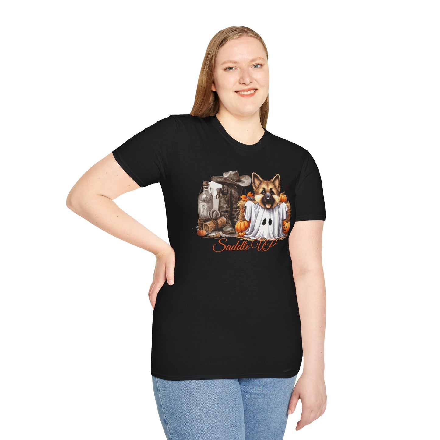 Germany Shepherd Puppy Halloween Softstyle T-Shirt