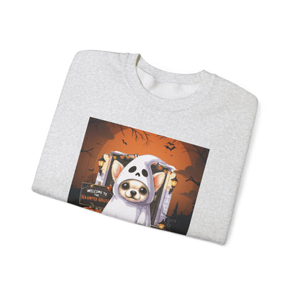 Unisex Heavy Blend™ Crewneck Sweatshirt - Chihuahua Ghost Puppy