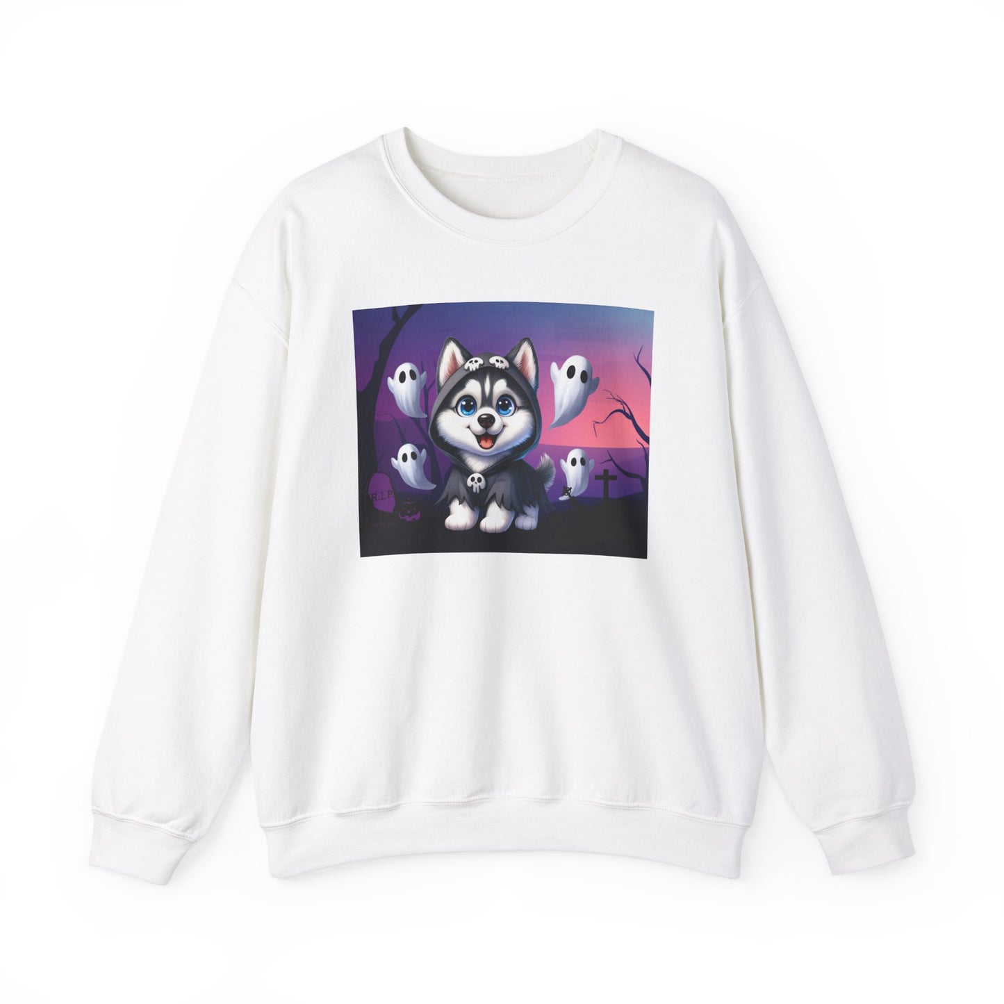 Unisex Heavy Blend™ Crewneck Sweatshirt Husky Ghost Punisher