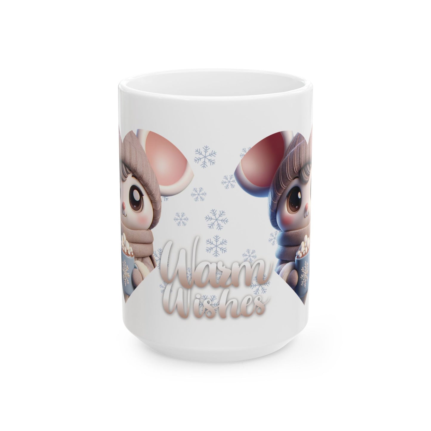 Warm Wishes Mouse Ceramic Mug, (11oz, 15oz)