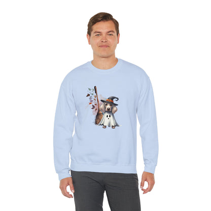 Unisex Heavy Blend™ Crewneck Sweatshirt - Weimaraner Witch Puppy