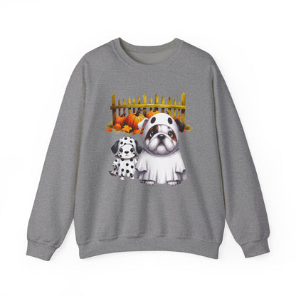 Unisex Heavy Blend™ Crewneck Sweatshirt - Bull Dog and Dalmatian Puppies