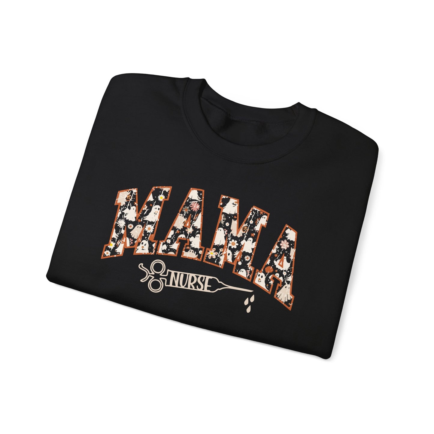 Unisex Heavy Blend™ Crewneck Sweatshirt - Halloween Mama Nurse