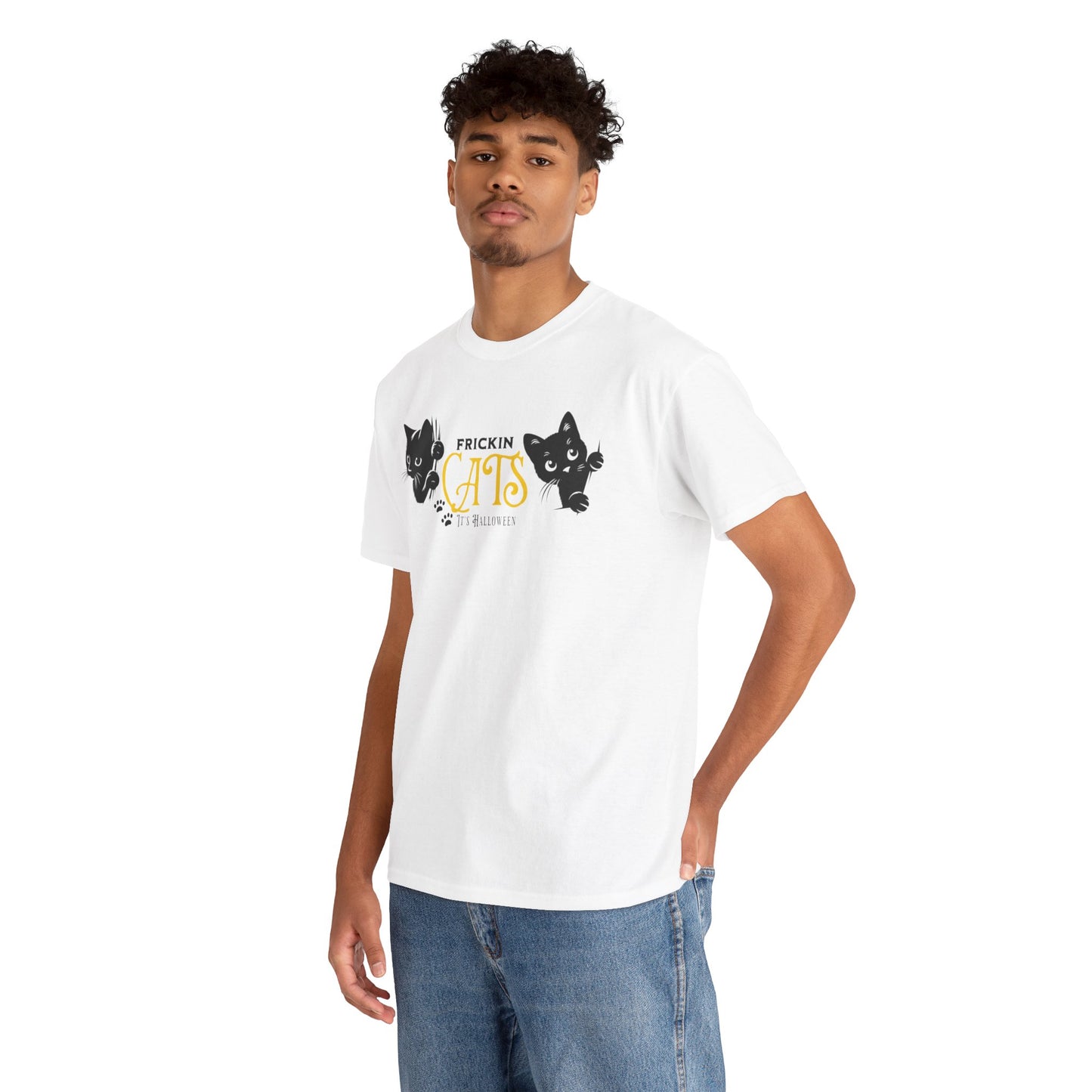 Unisex Heavy Cotton Tee - Frickin Cats