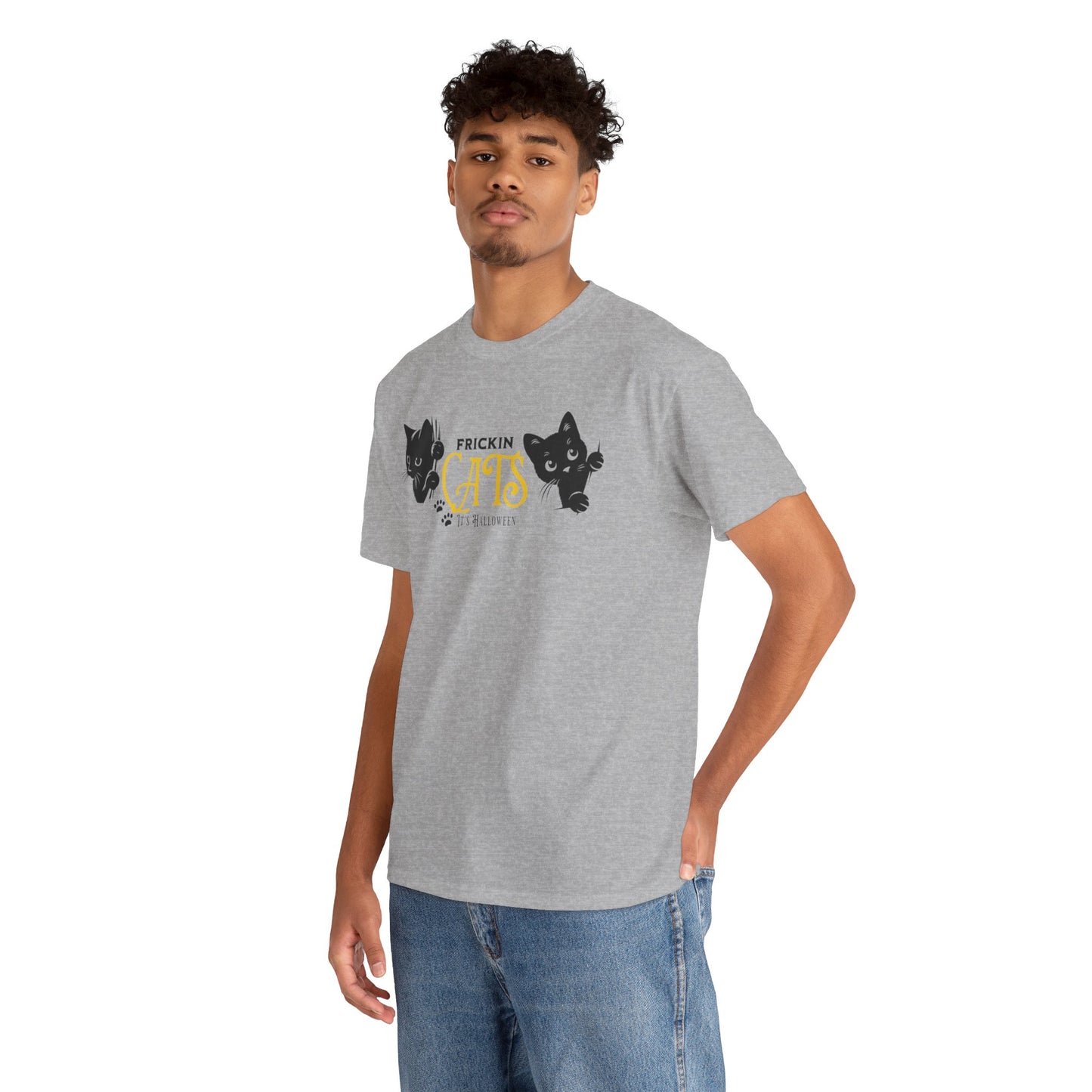 Unisex Heavy Cotton Tee - Frickin Cats