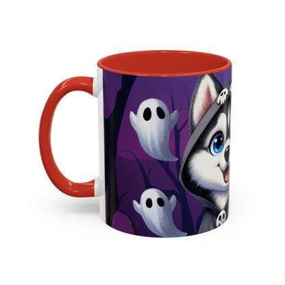 Halloween Accent Coffee Mug (11 oz) - Punisher Husky