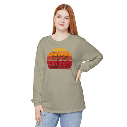 Thanksgiving Vibes Comfort Colors Unisex Garment-dyed Long Sleeve T-Shirt