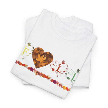 Unisex Heavy Cotton Tee - Fall Leaves