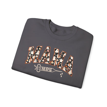 Unisex Heavy Blend™ Crewneck Sweatshirt - Halloween Mama Nurse