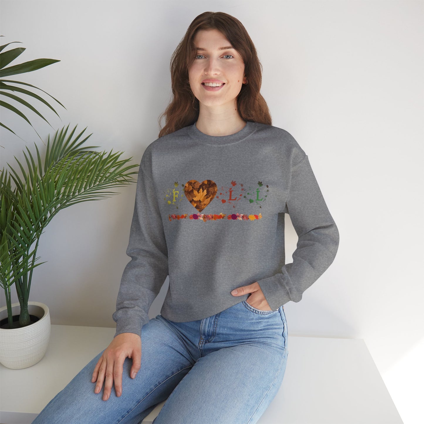 Unisex Heavy Blend™ Crewneck Sweatshirt - Fall Leaves