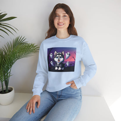 Unisex Heavy Blend™ Crewneck Sweatshirt Husky Ghost Punisher