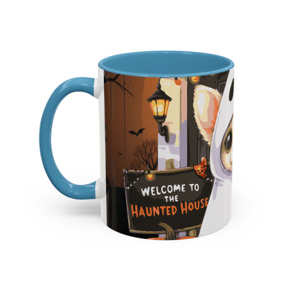 Halloween Accent Coffee Mug (11 oz) Chihuahua Ghost Puppy